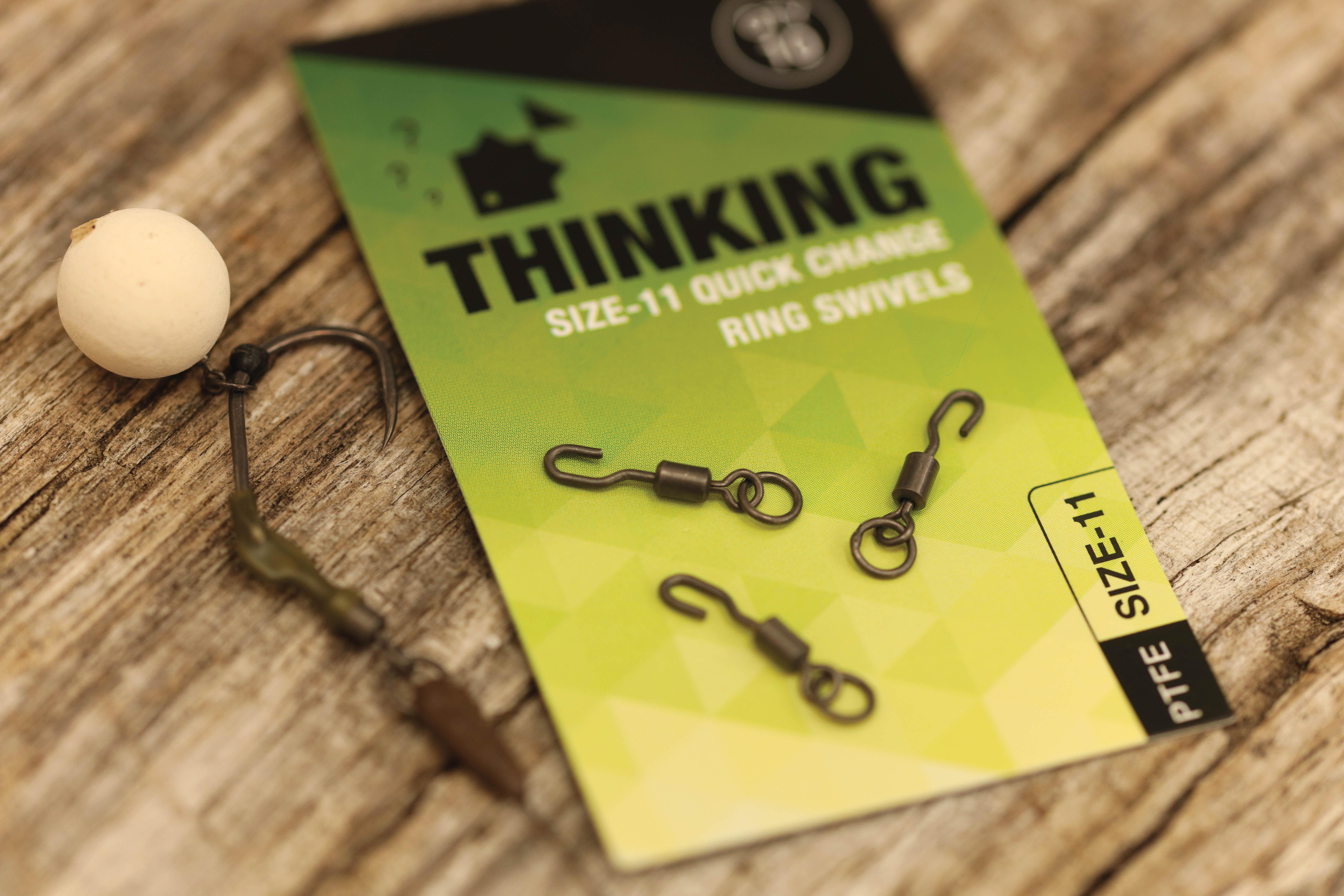 Thinking Anglers – PTFE Size 11 Ring Swivels – For lead clips and