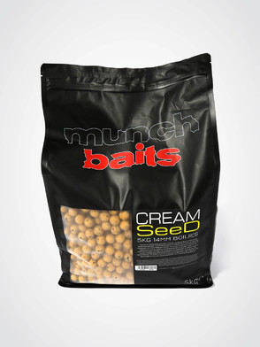 Munch Baits 5kg Cream Seed 14mm Shelf-life Boilies