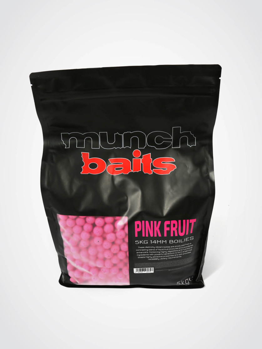 Munch Baits 5kg Pink Fruit 14mm Shelf-life Boilies